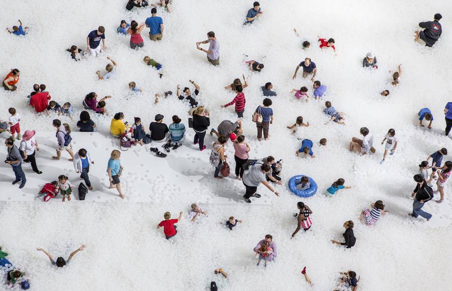 Gigantic Ball Pool in Museum