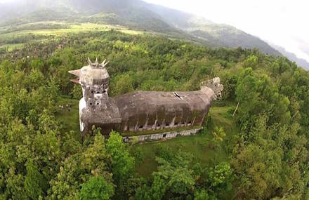 Abandoned Indonesian Church Shaped like a Chicken