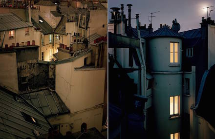 Paris Rooftops by Night