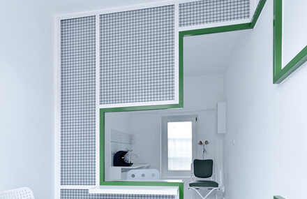 Dental Studio with a Green Medical Cross Structure
