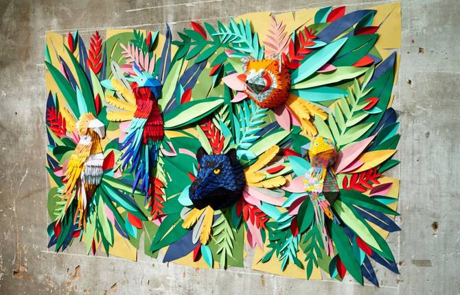 Tropical Jungle Wall Paper Art