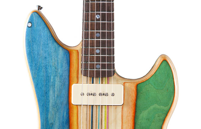 Skateboard Decks Recycled in Guitars