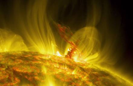 Solar Eruption Filmed by NASA