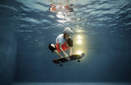 Underwater Photography of Children Playing Sports