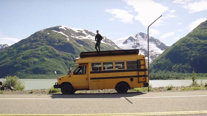 School Bus Alaska Trip