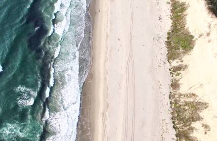Aerial Portrait of Californian Coast