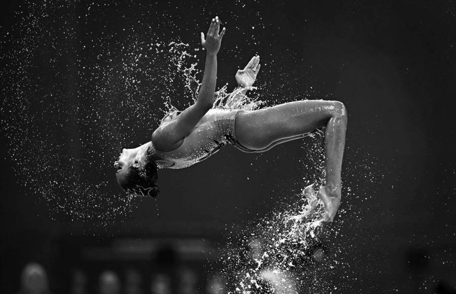 Black and White Swimming Pictures