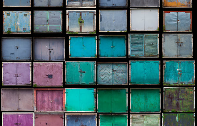 Colorful Garage Doors Photography