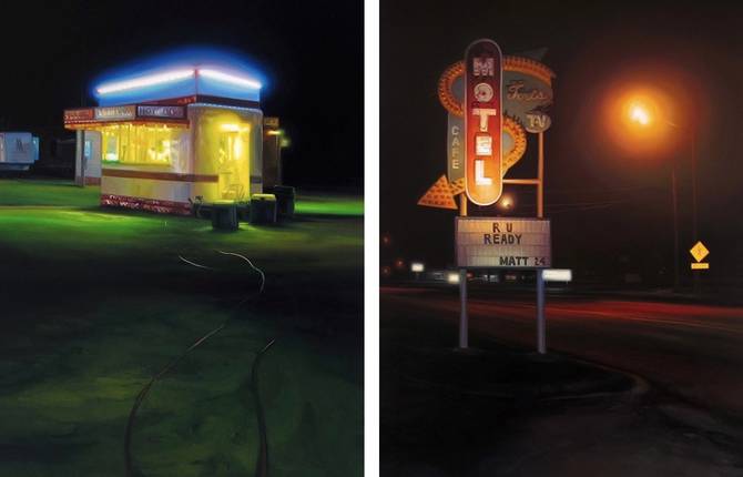 Detailed Nightscape Paintings
