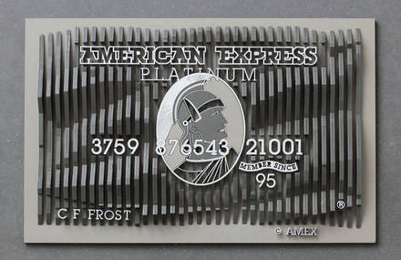 Wooden Laser Cut American Express Cards