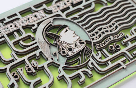 Wooden Laser Cut American Express Cards