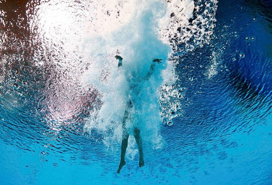 Underwater Pictures of the Aquatics World Championships.