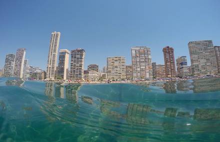 City of Benidorm at the Sea Level