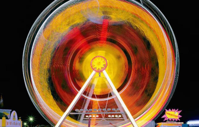 Long Exposure Photographs of Carnival Rides