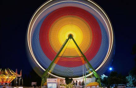 Long Exposure Photographs of Carnival Rides