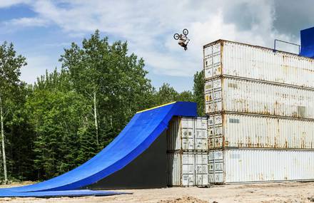A BMX Ride on Containers