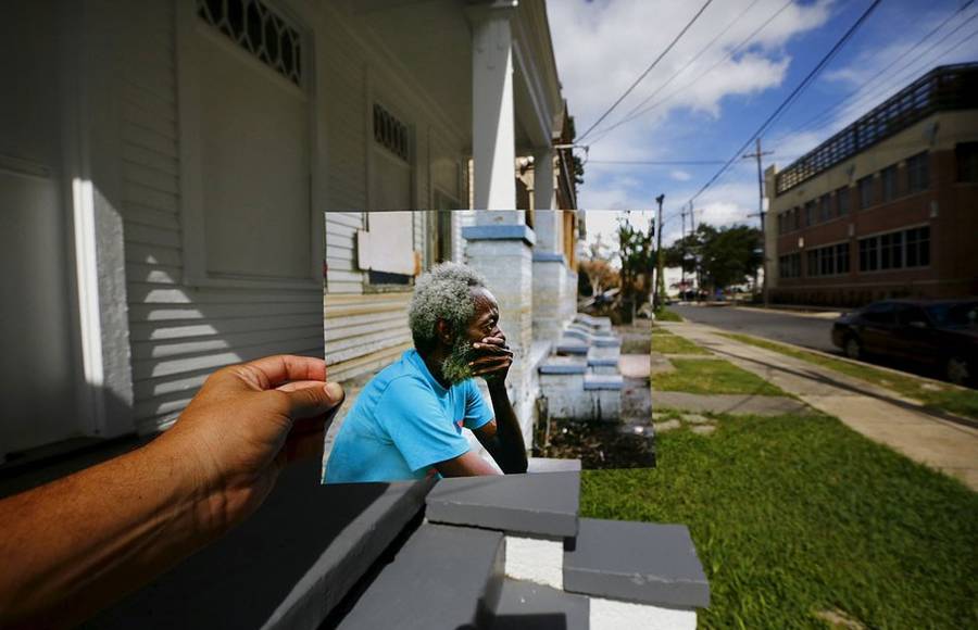 Placing Pictures Took After Hurricane in Today New Orleans Streets