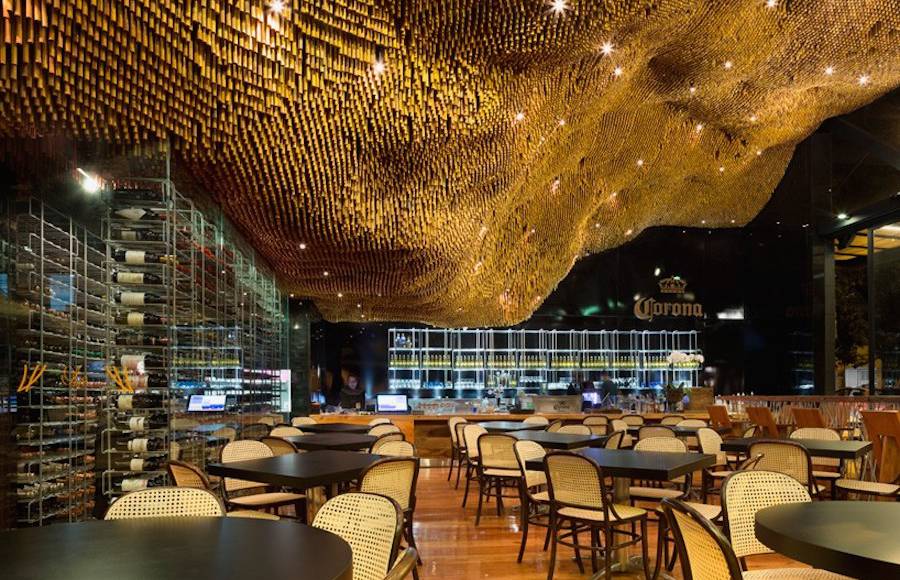 80 000 Suspended Dowels in Olga Nur Restaurant