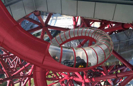 Anish Kapoor Sculpture Turned into Big Helter-Skelter