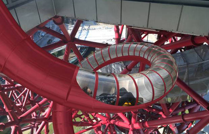 Anish Kapoor Sculpture Turned into Big Helter-Skelter