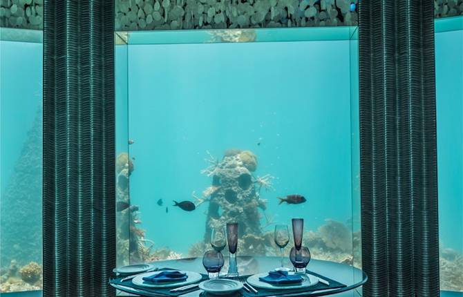 Glamorous Underwater Restaurant in the Maldives