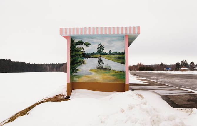 Colorful Bus Stops in Belarus