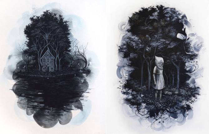 The Forest of Darkness Illustrations