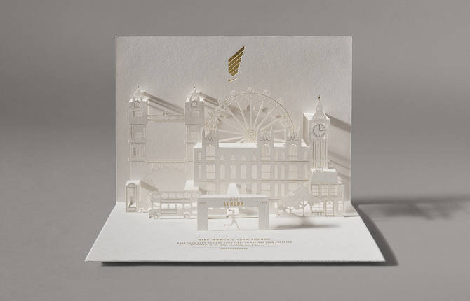 Pop-Up Invitation Card For NIKE We Run London