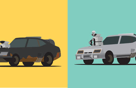 Illustrations of the Vehicles of Mad Max Fury Road