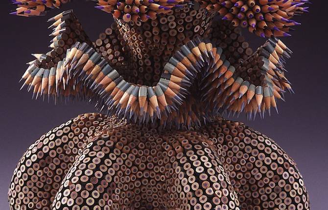 Organic Pencils Sculptures
