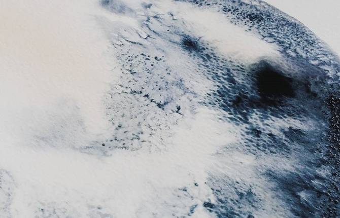 Watercolor Moon Paintings