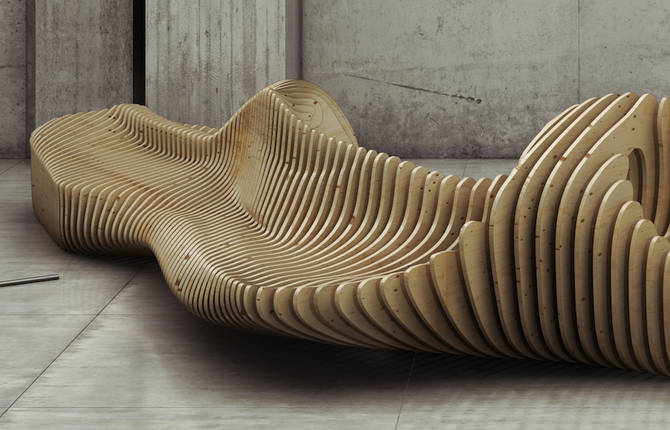 Flowing Wooden Furniture