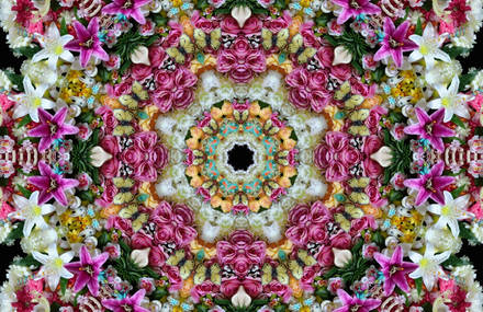 Striking Flowers and Candies Mandalas