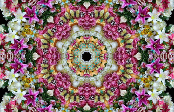 Striking Flowers and Candies Mandalas