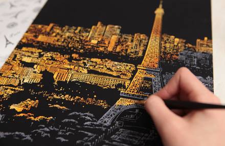 Gold Cityscapes Colouring