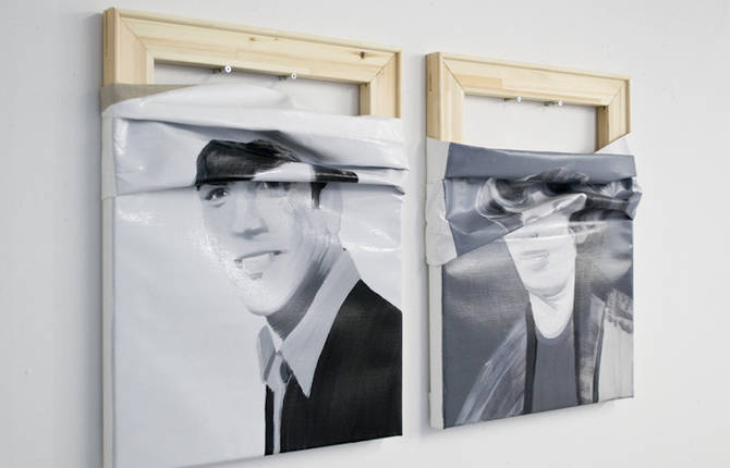 Crumpled Portraits Paintings on Canvas
