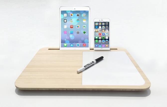 Minimalist Lap Desk to Hold Portable Divices