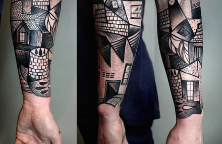 Cubist Tattoos by Peter Aurisch