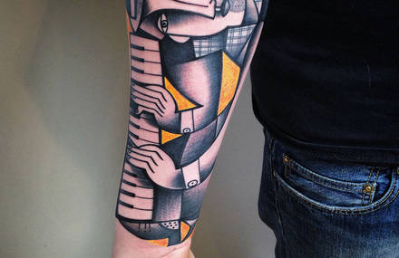 Cubist Tattoos by Peter Aurisch