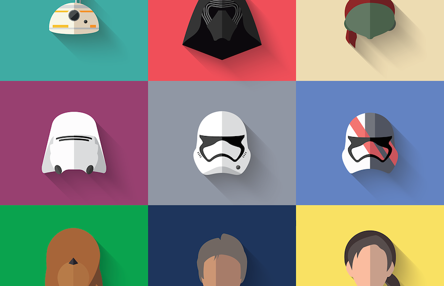 Star Wars The Flat Awakens Icons