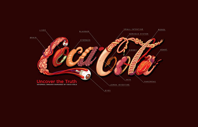 Coca-Cola Harms Organs Logo