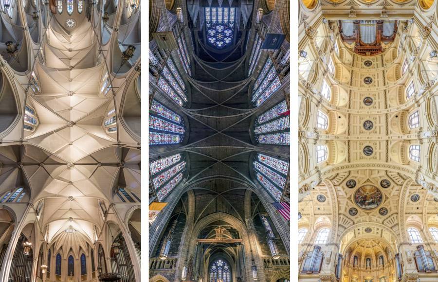 Vertical Panoramic Views of New York Churches