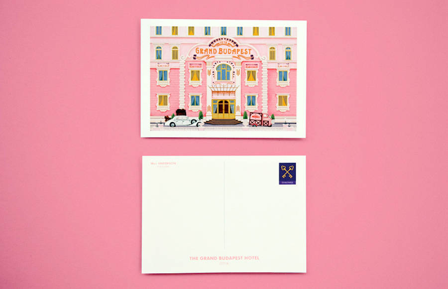 Postcards and Stamps Inspired by Wes Anderson