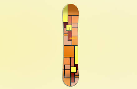 Mondrian Boards Illustrations Inspired by Pop Culture