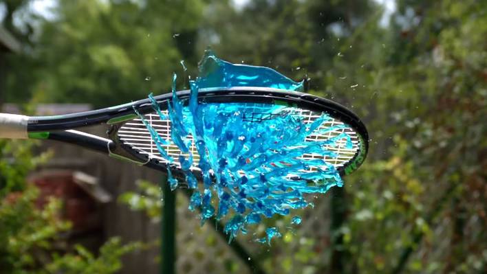 Slow-Motion Jelly Tennis