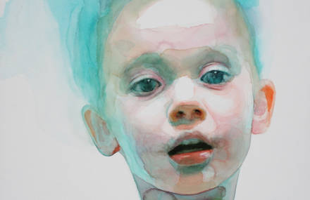 Innocence of Children in Watercolor