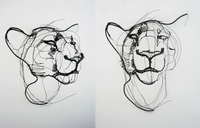 Wire Animal Sculptures