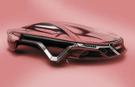 Electro-Magnetic Audi Concept Car Without Wheels