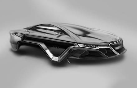 Electro-Magnetic Audi Concept Car Without Wheels