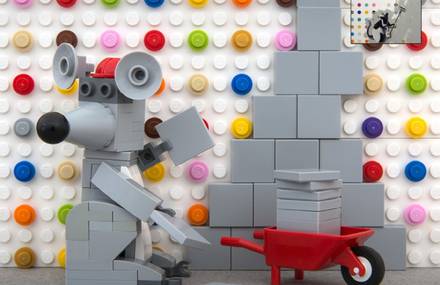 Iconic Banksy Street Art Reproduced in Lego